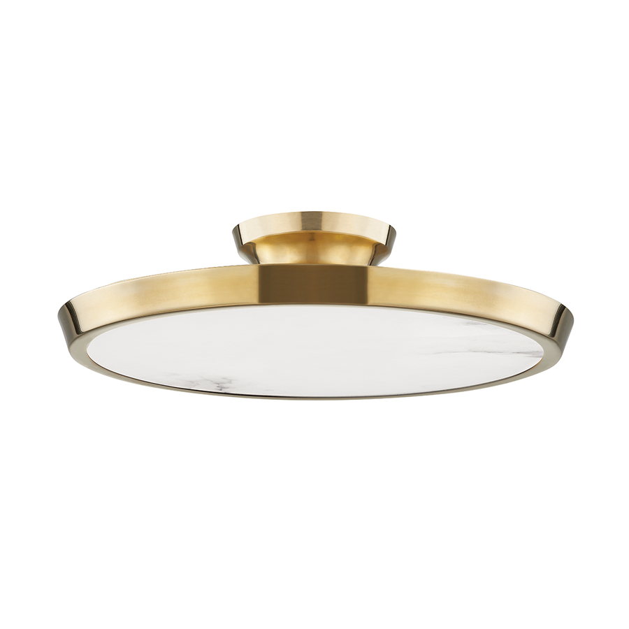 Hudson Valley Lighting Draper Flush Mount — Aged Brass