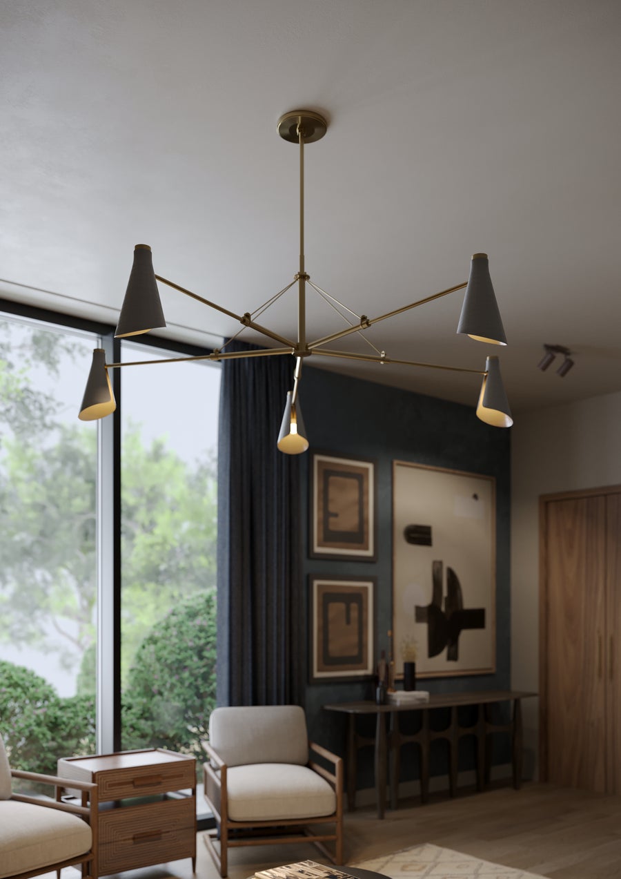 Troy Lighting ANDERSEN Chandelier — F4369-PBR/BRZ