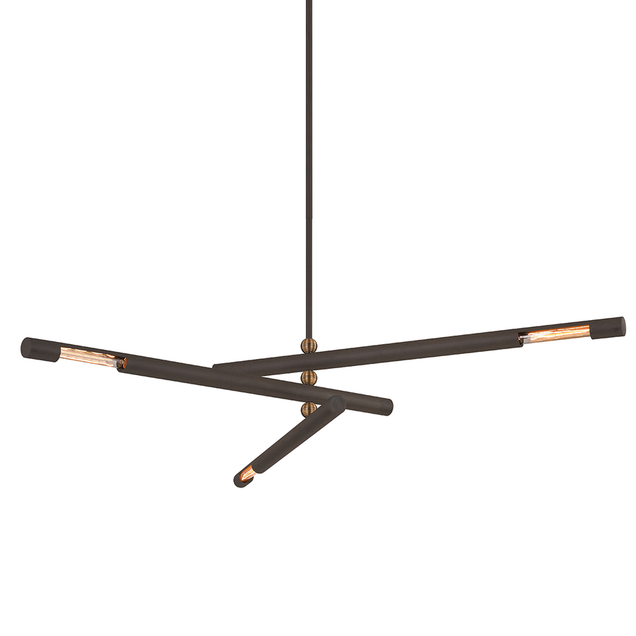 Troy Lighting Hendrix Chandelier — F6886-BRZ/PBR