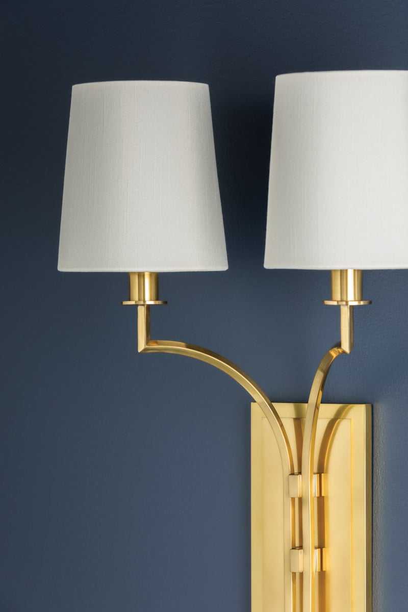 Hudson Valley Lighting Glenford Wall Sconce — Aged Brass