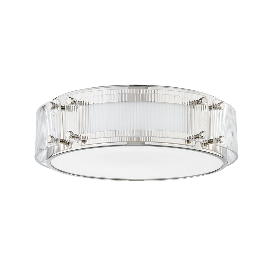 Hudson Valley Lighting CLIFFORD Flush Mount — Polished Nickel