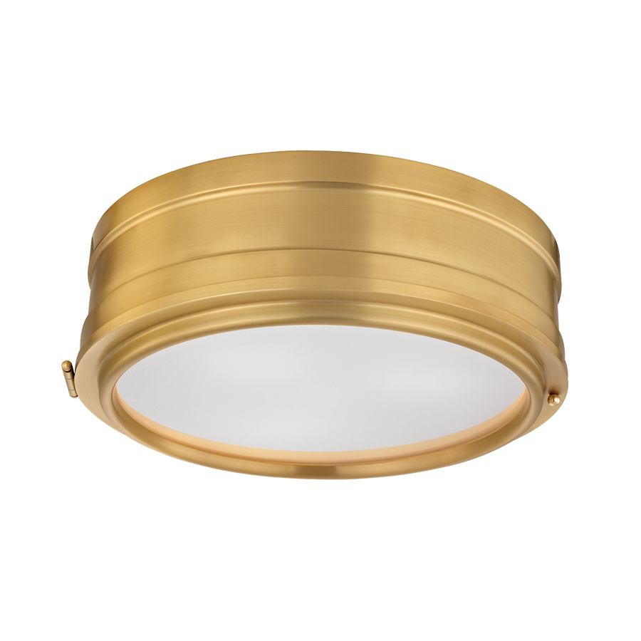 Hudson Valley Lighting Rye Flush Mount — Aged Brass