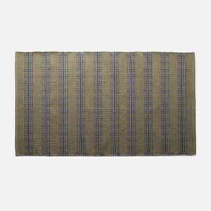 Ticking Stripe Rug in Alder Green w/ Blue thumbnail