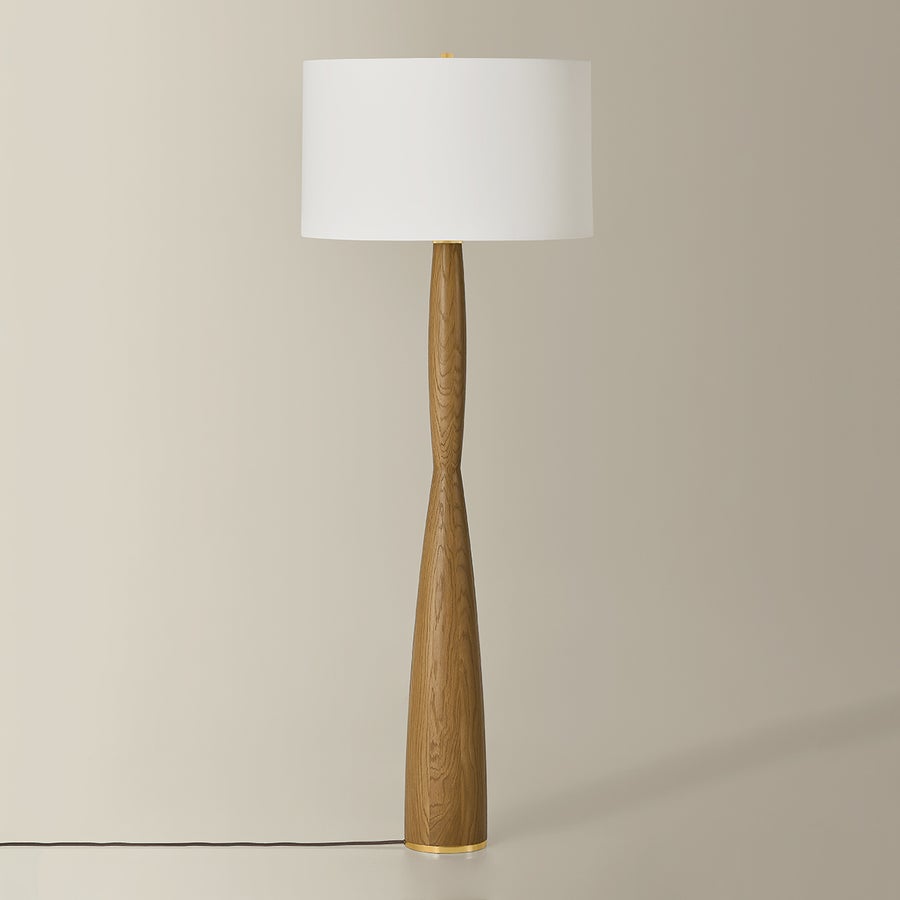 Hudson Valley Lighting Somers Chase Floor Lamp — Aged Brass