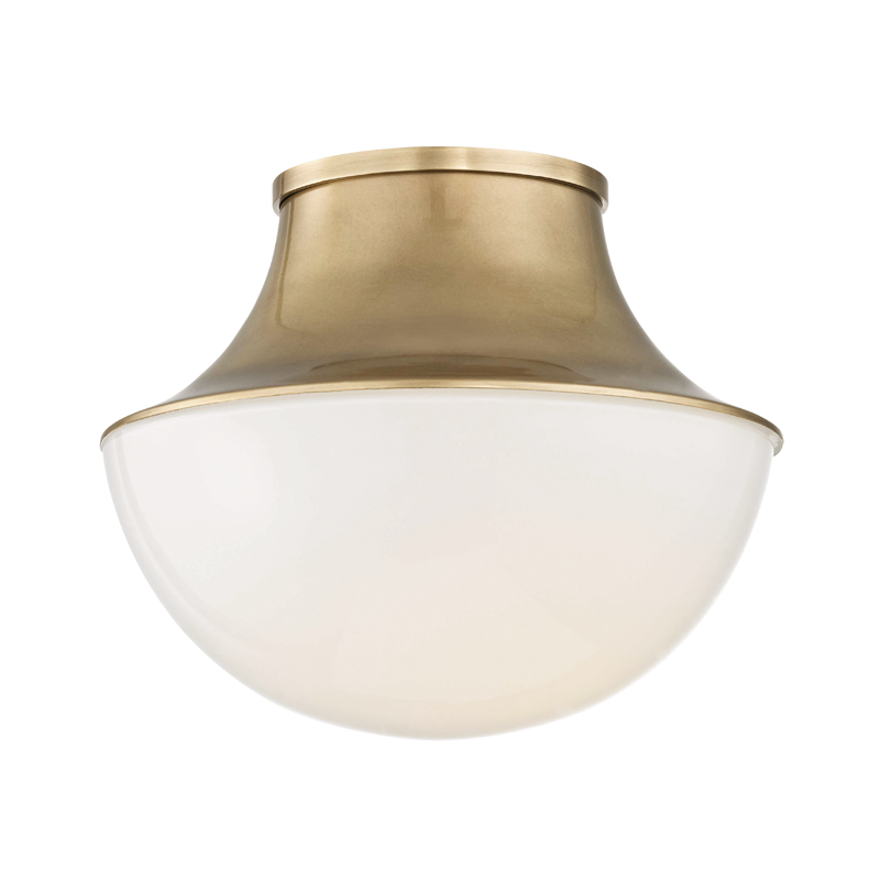 Hudson Valley Lighting Lettie Flush Mount — Aged Brass