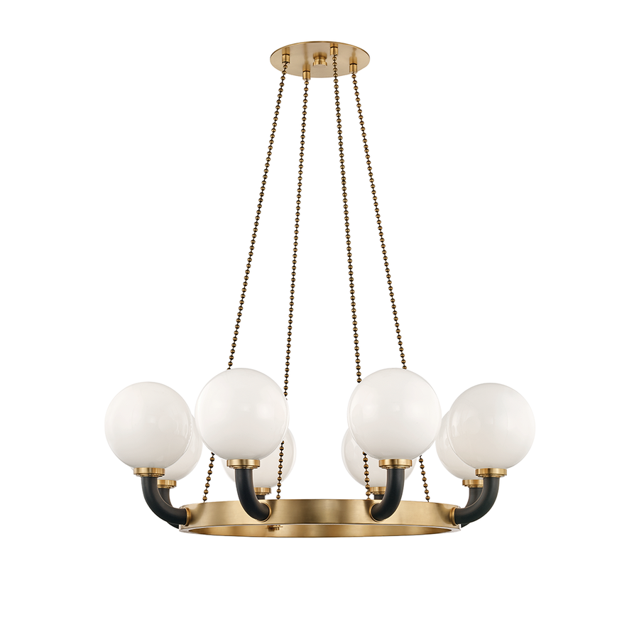 Hudson Valley Lighting Werner Chandelier — 3646-AGB/BK