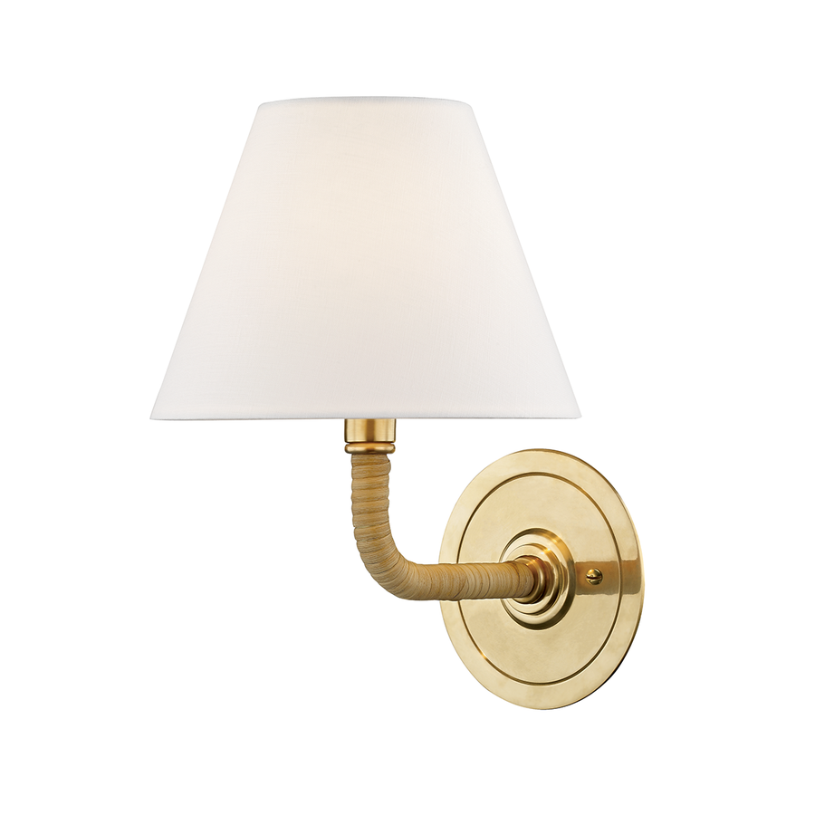 Hudson Valley Lighting Curves No.1 Wall Sconce — Aged Brass
