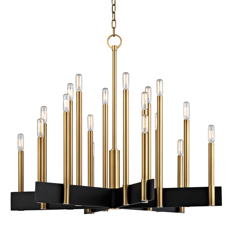 Hudson Valley Lighting Abrams Chandelier — Aged Brass