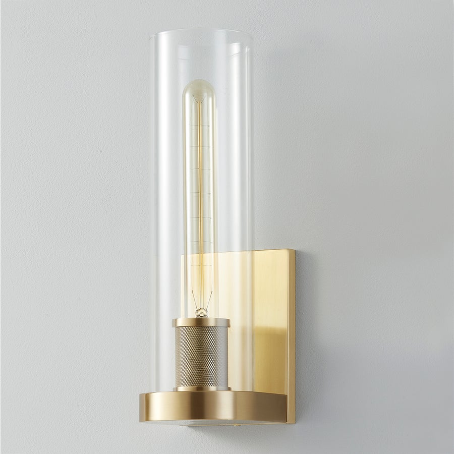 Hudson Valley Lighting Porter Wall Sconce — Aged Brass