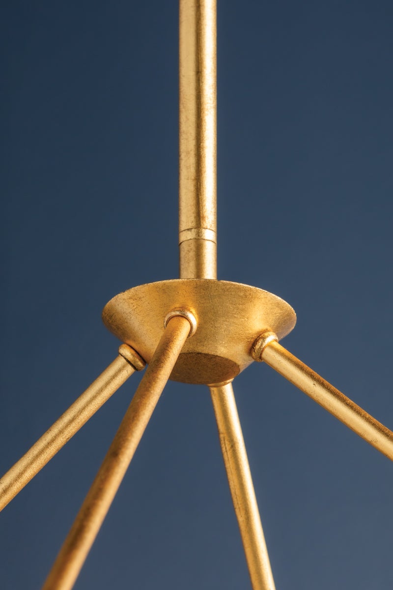 Hudson Valley Lighting Reeve Chandelier — Vintage Gold Leaf
