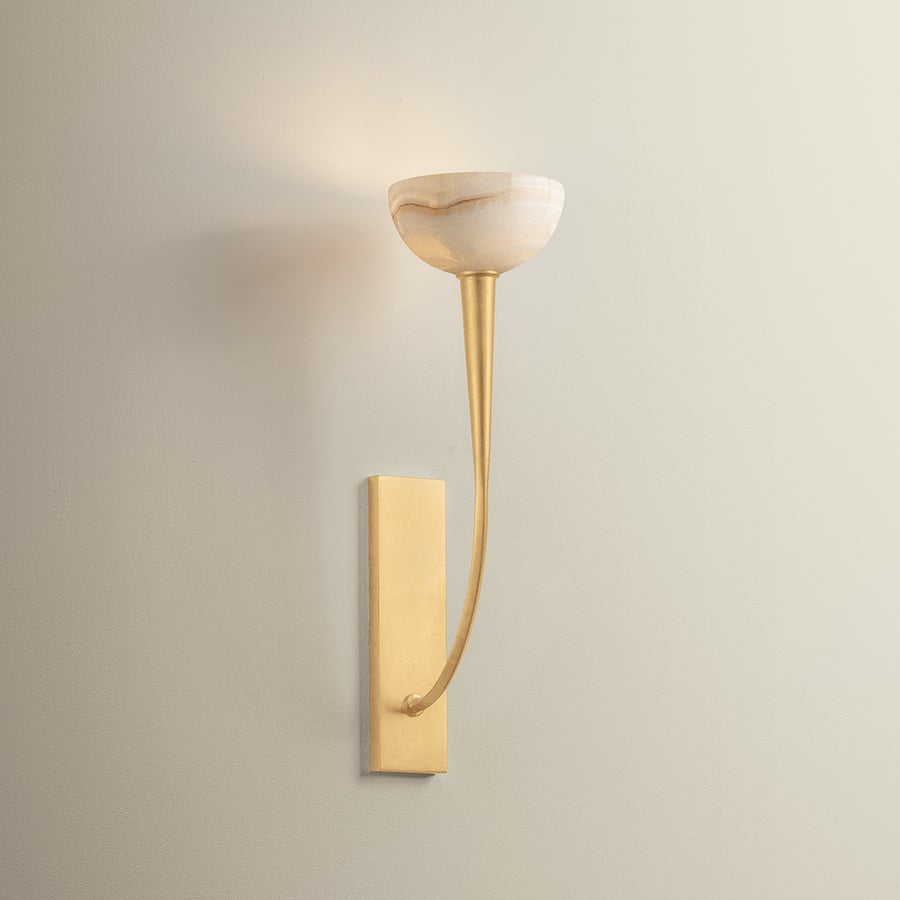 Hudson Valley Lighting Maywood Wall Sconce — Vintage Gold Leaf