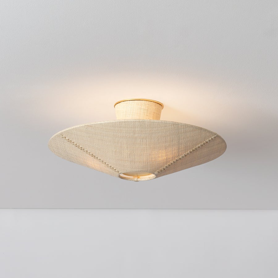 Hudson Valley Lighting SALISBURY MILLS Semi Flush — Gold Leaf
