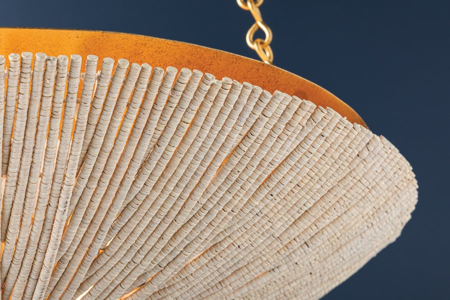 Hudson Valley Lighting SUMMERSIDE Pendant — Vintage Gold Leaf