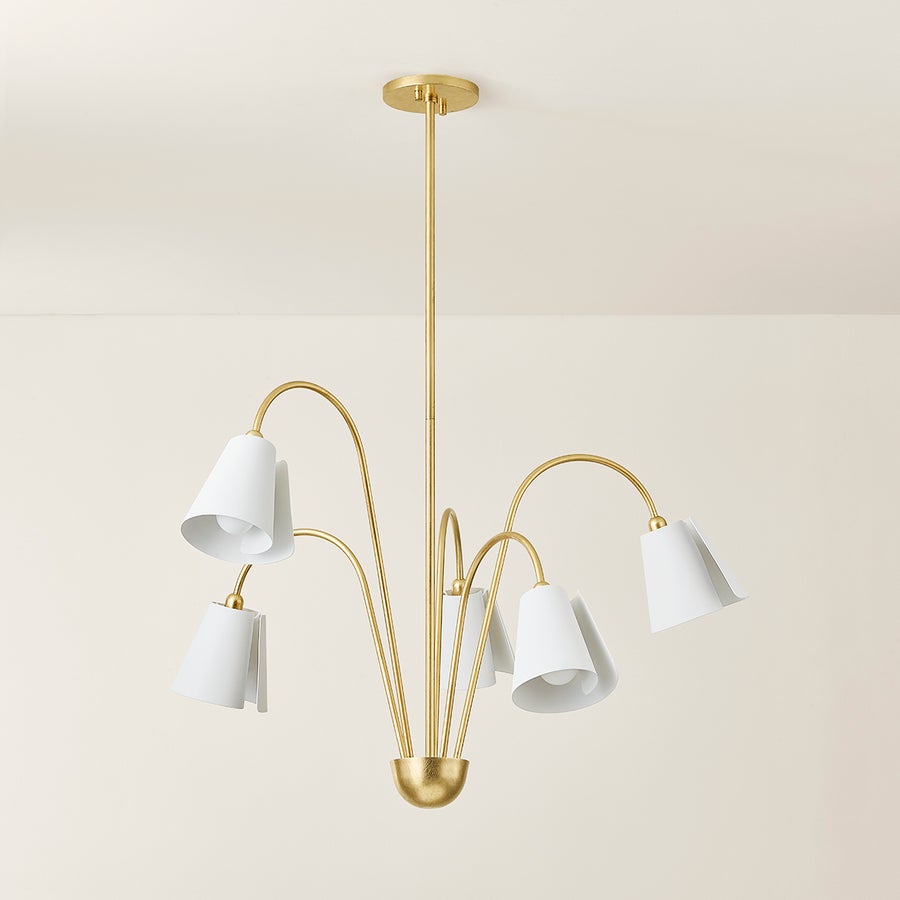 Mitzi Lila Chandelier — H852805-GL/TWH