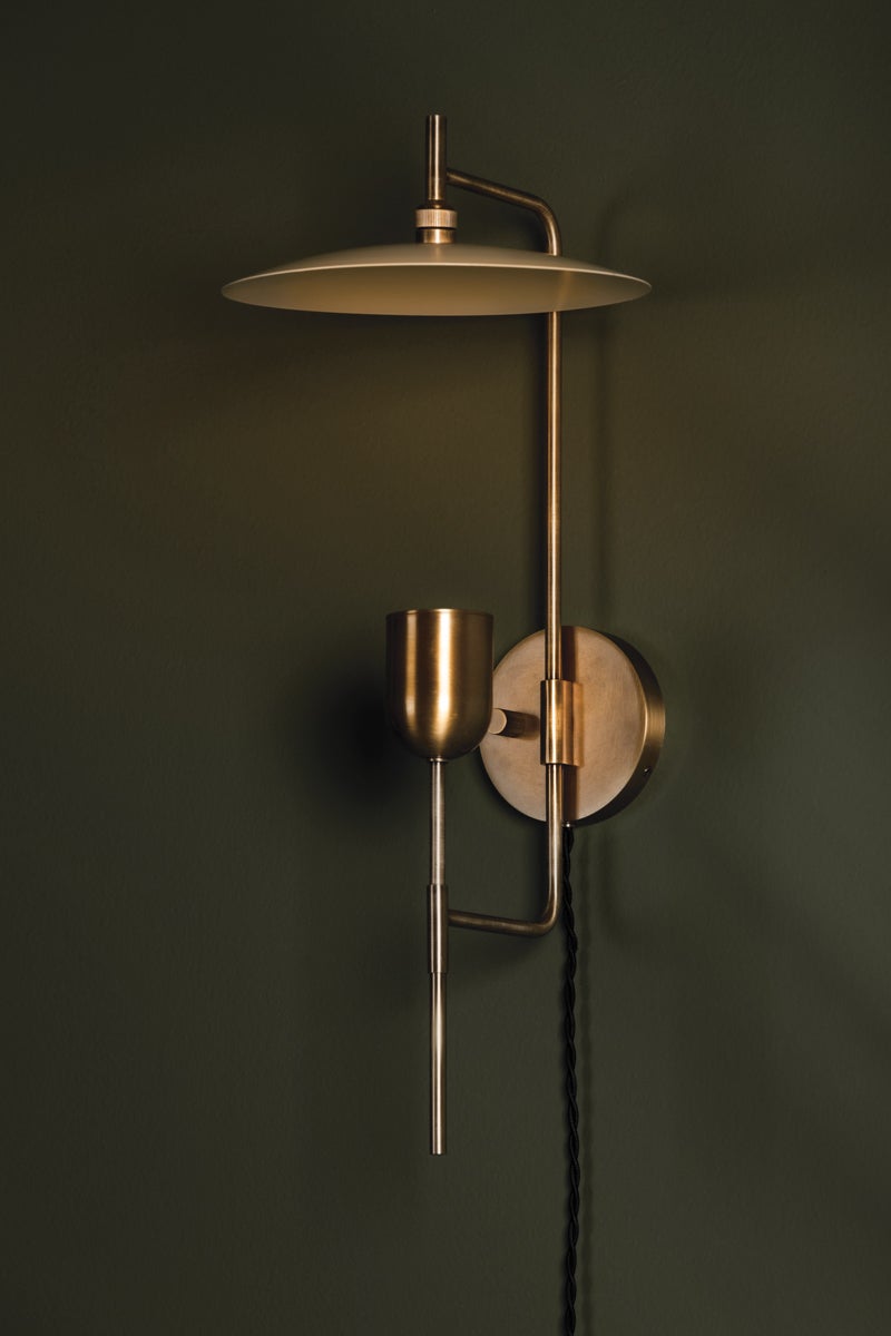 Troy Lighting MANTI Plug-in Sconce — PTL1224-PBR/SSD