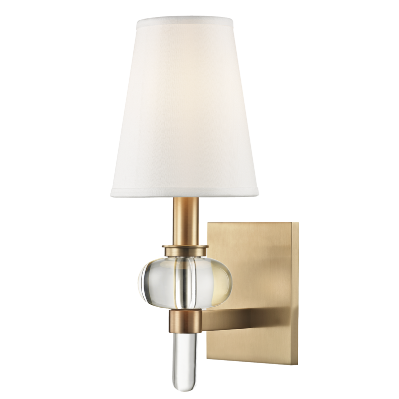 Hudson Valley Lighting Luna Wall Sconce — Aged Brass