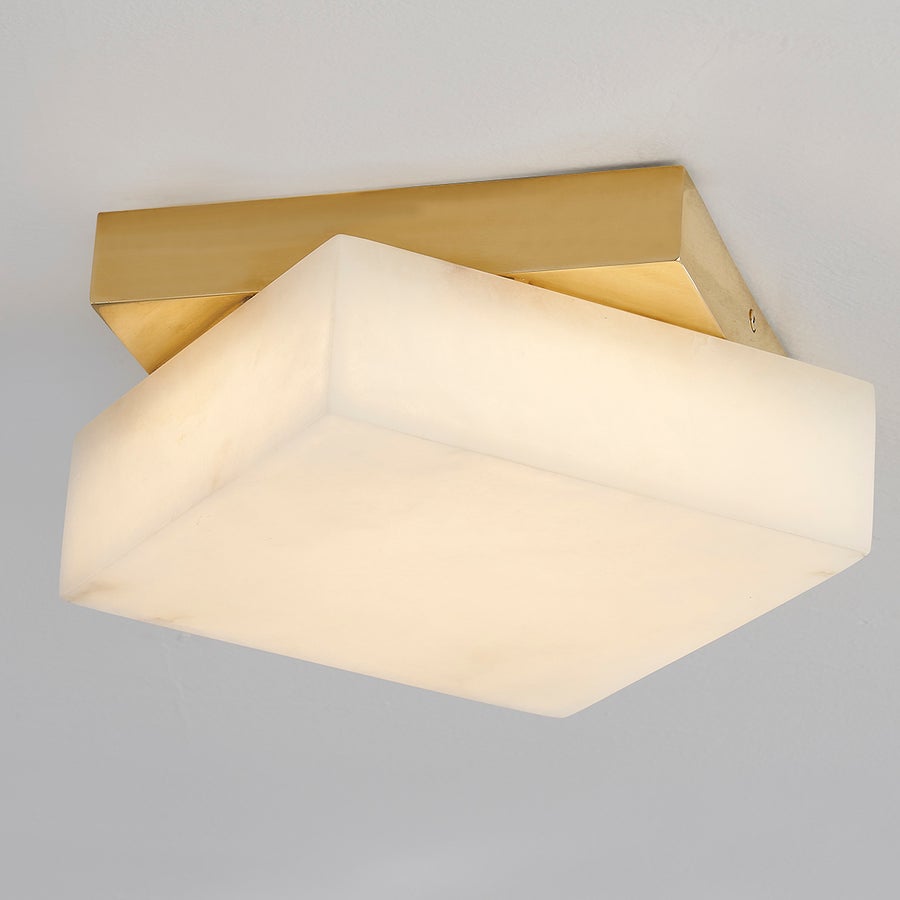 Hudson Valley Lighting Brockton Flush Mount — Aged Brass