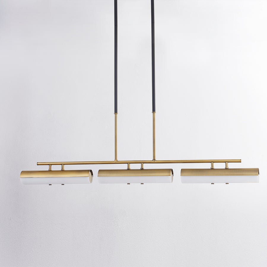 Troy Lighting TITUS Linear Chandelier — F3248-PBR/SBK