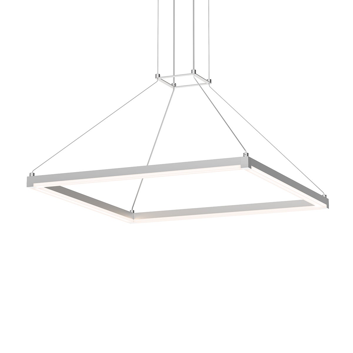 Stix Square Fixtures & Pendants in Bright Satin Aluminum