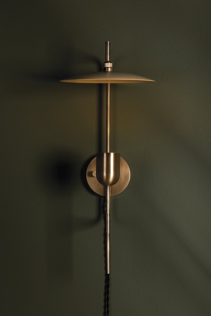 Troy Lighting MANTI Plug-in Sconce — PTL1224-PBR/SSD