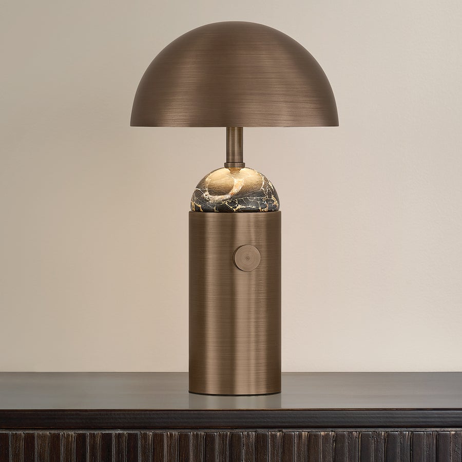 Hudson Valley Lighting Parkston Rechargeable Table Lamp — Historic Bronze