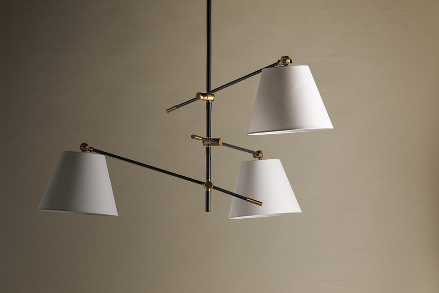 Troy Lighting NAVIN Chandelier — F2653-PBR/TBK