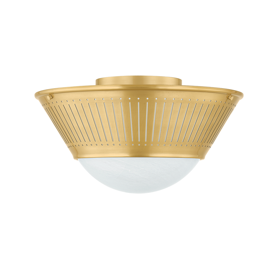 Hudson Valley Lighting ELSMERE Flush Mount — Aged Brass