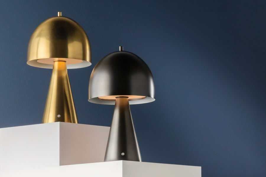 Hudson Valley Lighting HOPKINTON Rechargeable Table Lamp — Aged Brass
