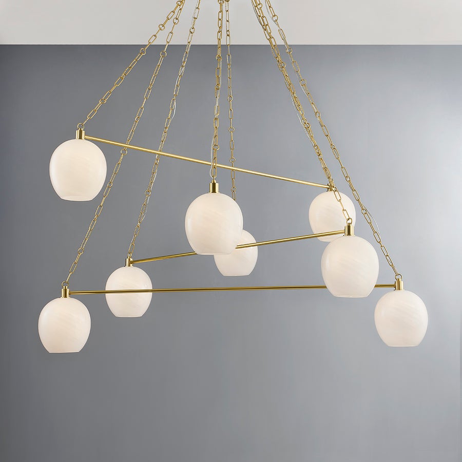 Hudson Valley Lighting Asbury Park Chandelier — Aged Brass