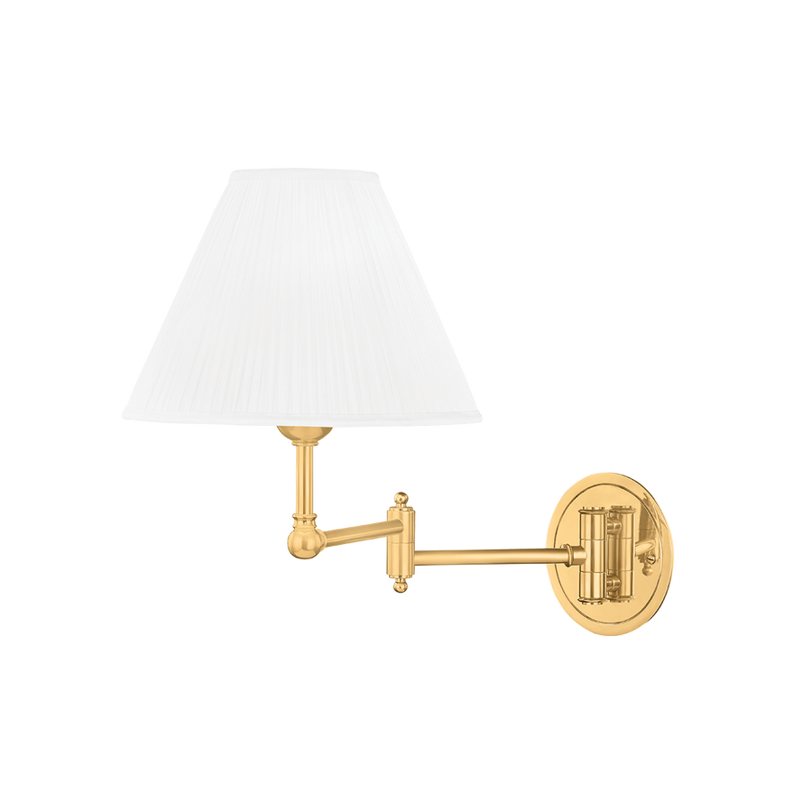 Hudson Valley Lighting Signature No.1 Wall Sconce — Aged Brass