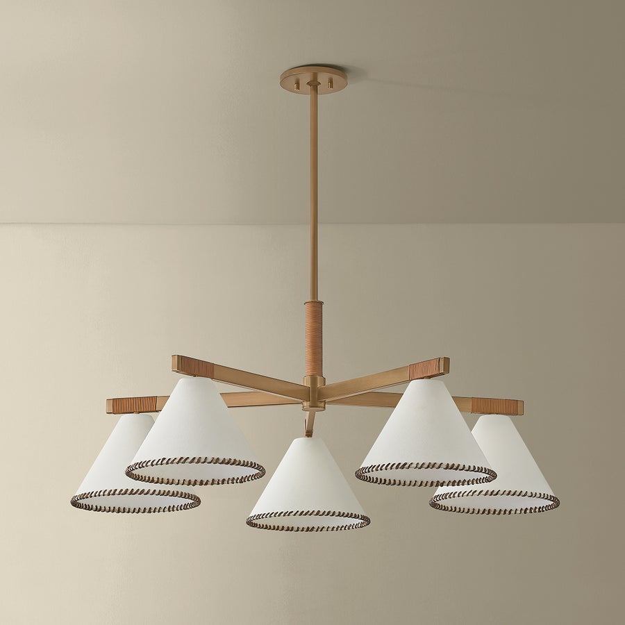 Troy Lighting Stoney Chandelier — F2540-PBR