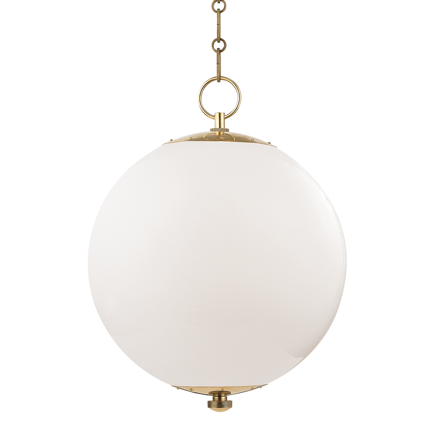 Hudson Valley Lighting Sphere No.1 Pendant — Aged Brass