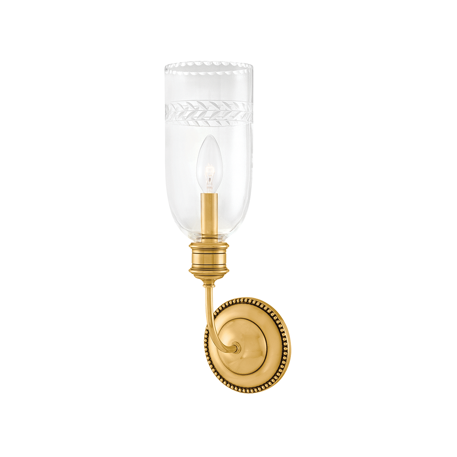 Hudson Valley Lighting Lafayette Wall Sconce — Aged Brass