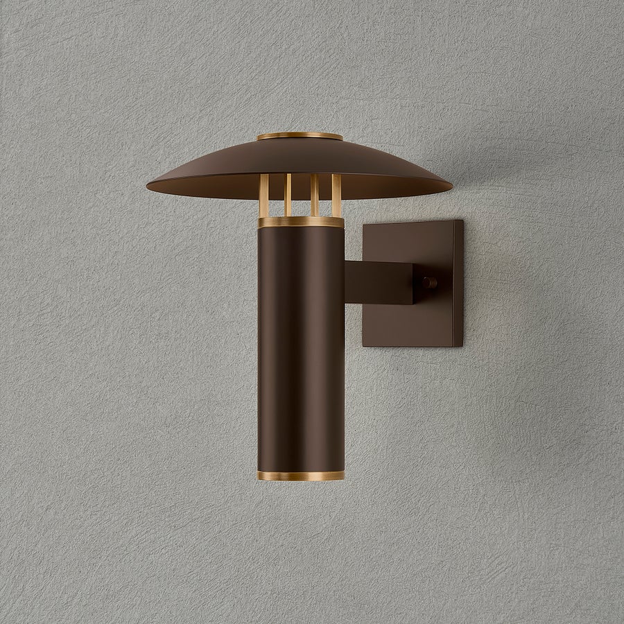 Troy Lighting Birk Exterior Wall Sconce — B7912-PBR/BRZ
