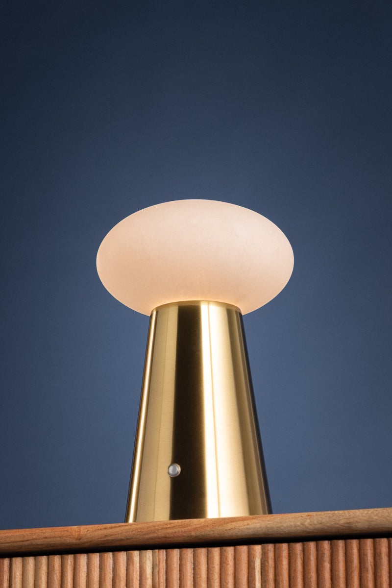 Hudson Valley Lighting CASHEL Rechargeable Table Lamp — Aged Brass