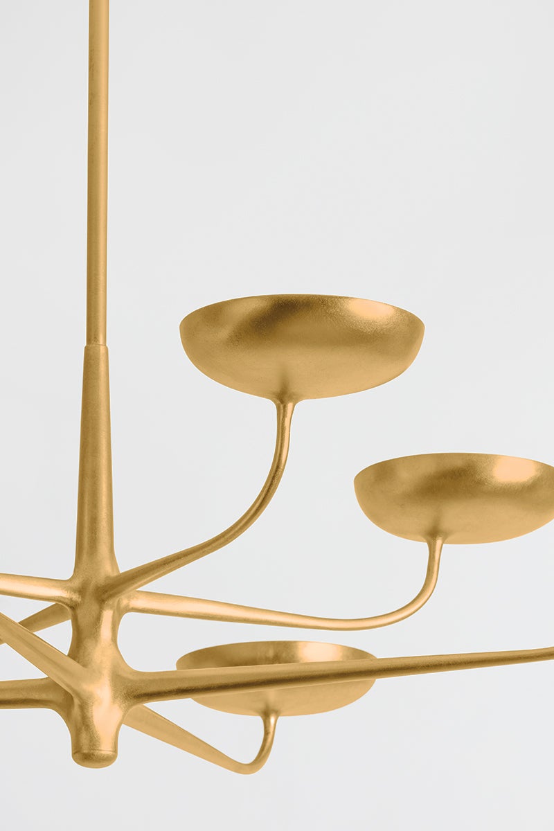Hudson Valley Lighting TAORMINA Chandelier — Vintage Gold Leaf