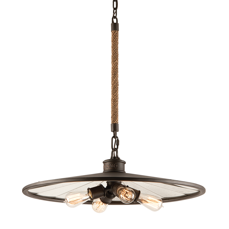 Troy Lighting Brooklyn Chandelier — F3146-HBZ
