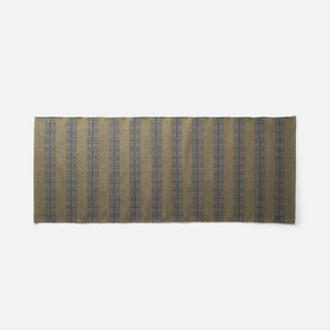 Ticking Stripe Rug in Alder Green w/ Blue thumbnail