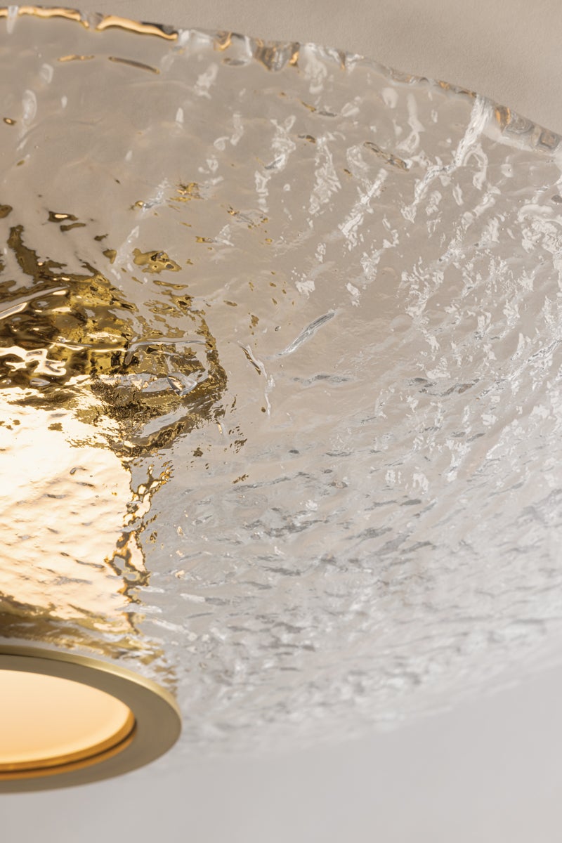 Hudson Valley Lighting NEW HAVEN Flush Mount — Aged Brass