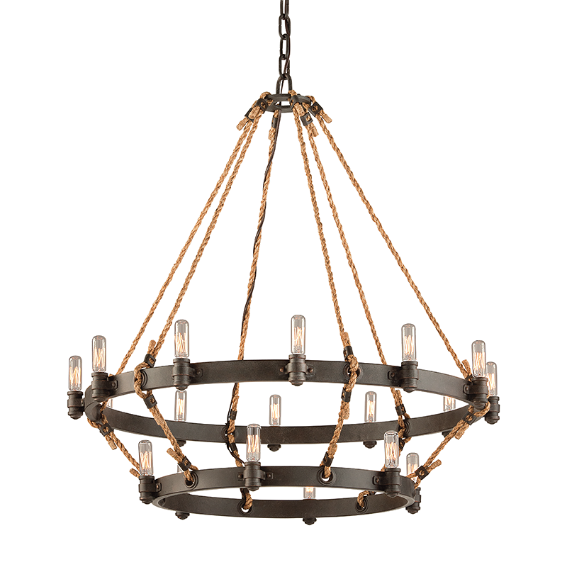 Troy Lighting Pike Place Chandelier — F3128-HBZ