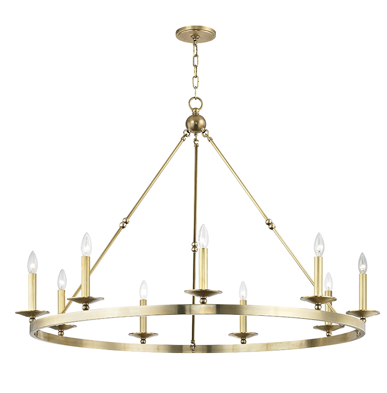 Hudson Valley Lighting Allendale Chandelier — Aged Brass