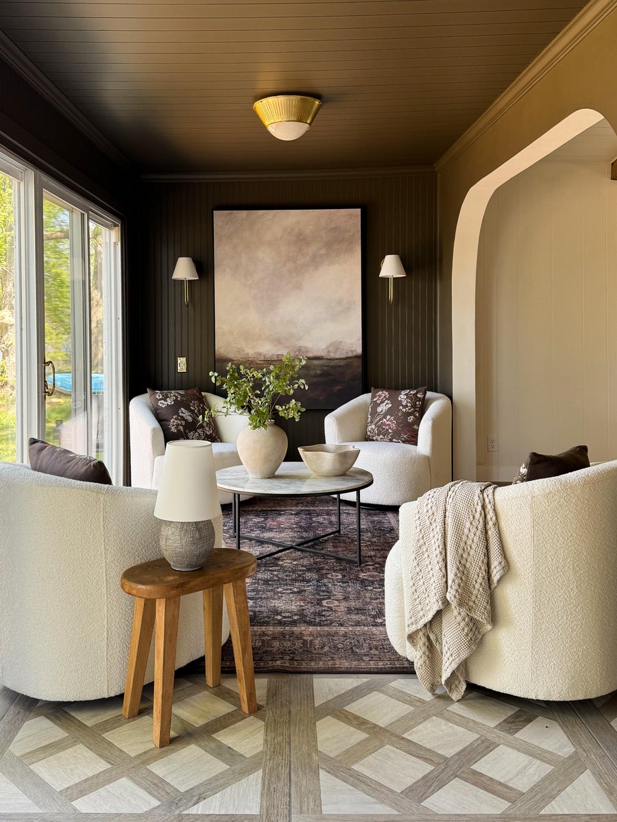 Hudson Valley Lighting ELSMERE Flush Mount — Aged Brass