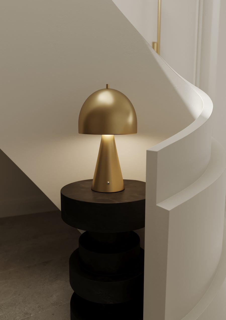 Hudson Valley Lighting HOPKINTON Rechargeable Table Lamp — Aged Brass