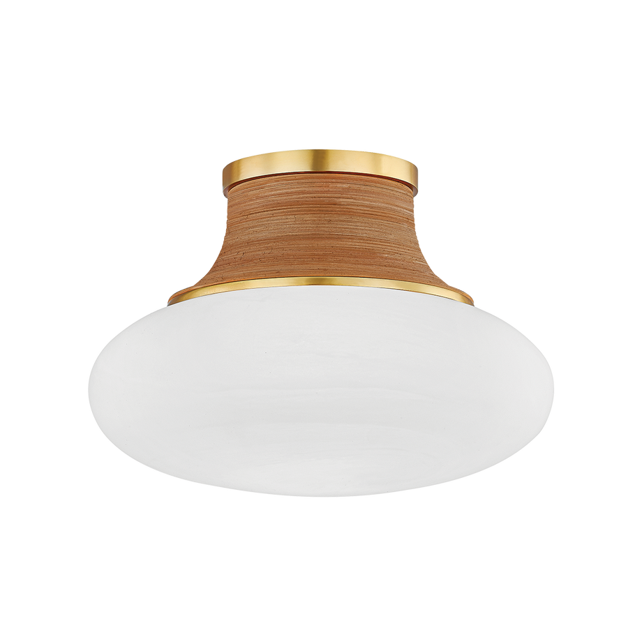 Hudson Valley Lighting PEARL RIVER Flush Mount — Aged Brass
