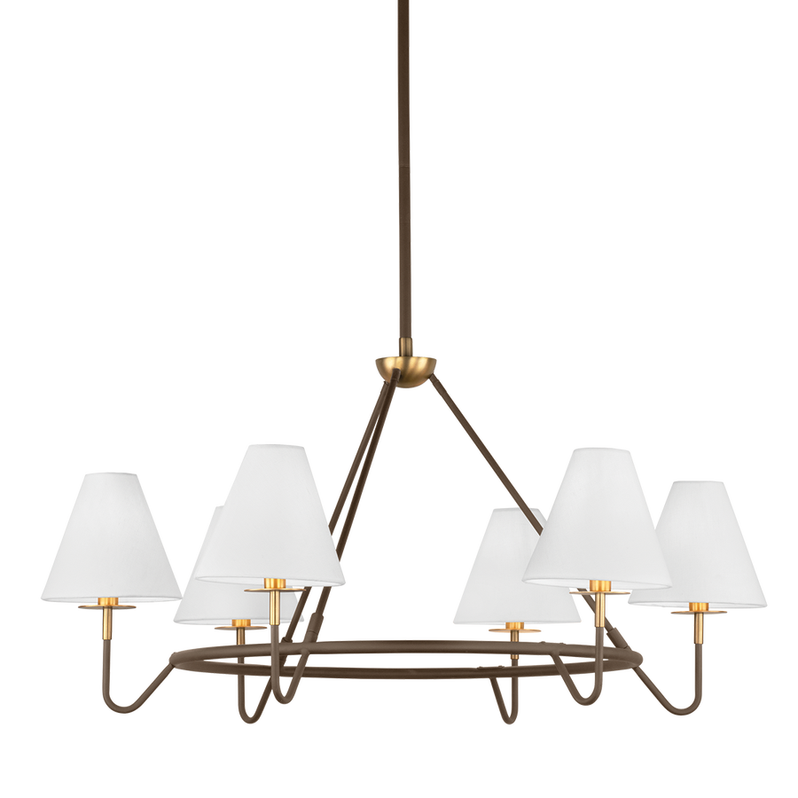 Mitzi Polly Chandelier — H984806-AGB/BRZ