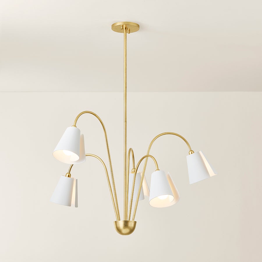Mitzi Lila Chandelier — H852805-GL/TWH