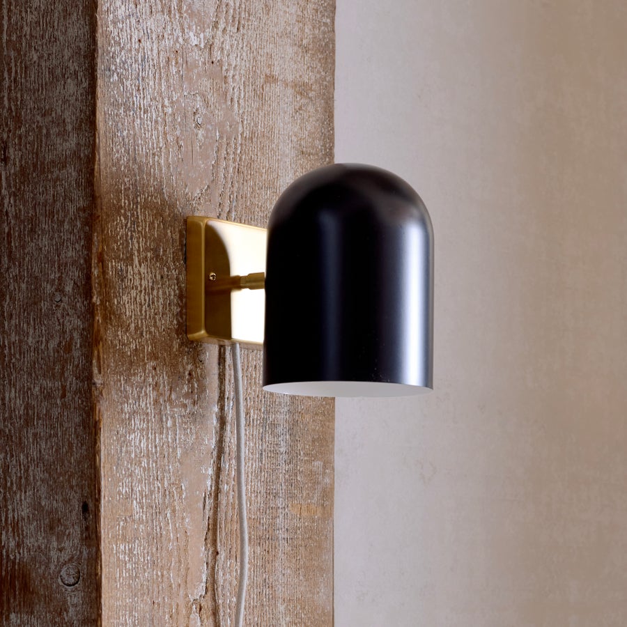 Schoolhouse Allegheny Plug-in Sconce — SH142102-BK-GS/NB