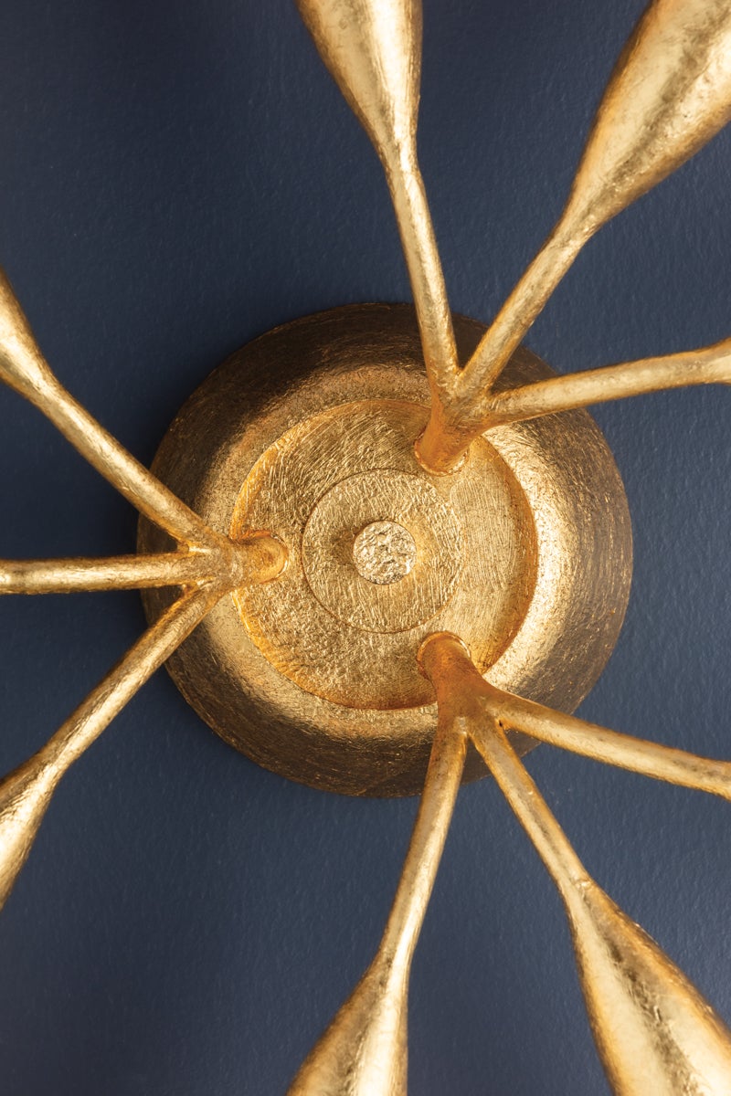 Hudson Valley Lighting ENFIELD Semi Flush — Vintage Gold Leaf