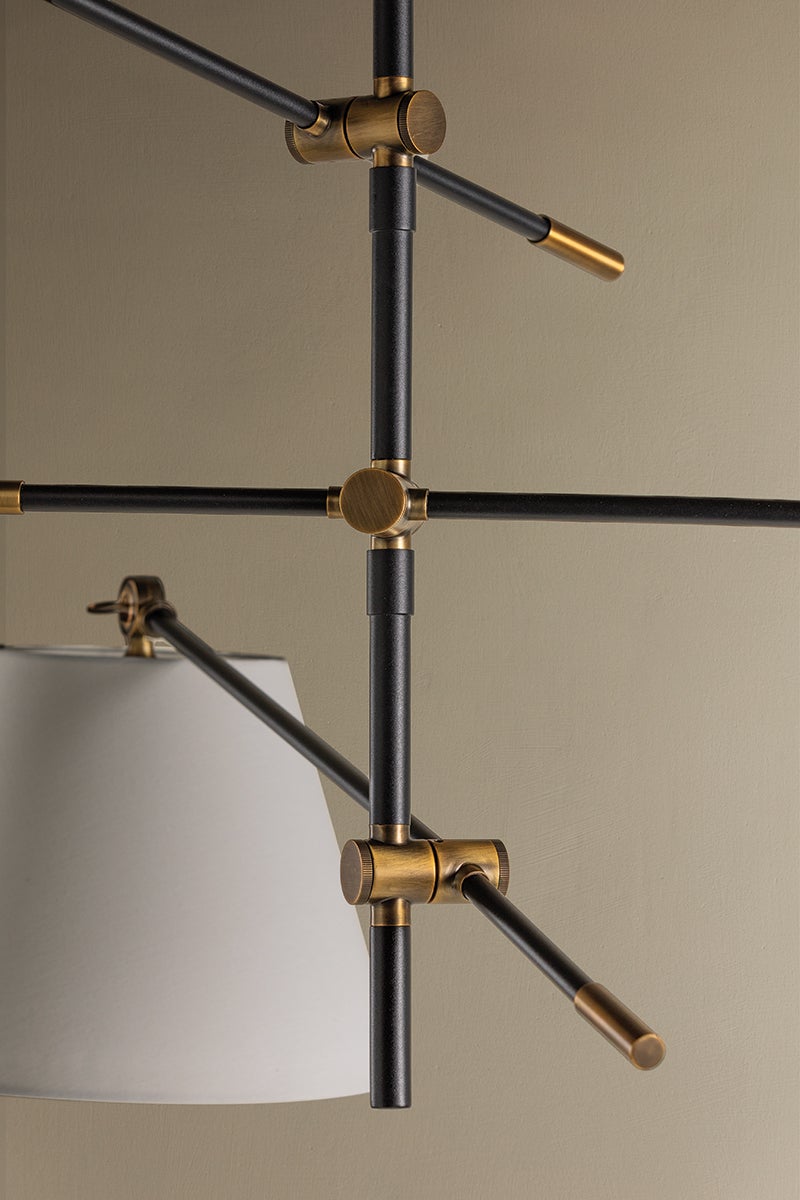 Troy Lighting NAVIN Chandelier — F2653-PBR/TBK