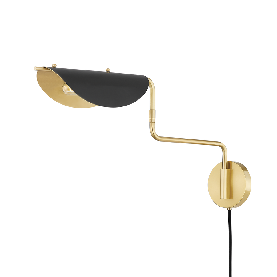 Hudson Valley Lighting SUFFIELD Plug-in Sconce — 5213-AGB/SBK
